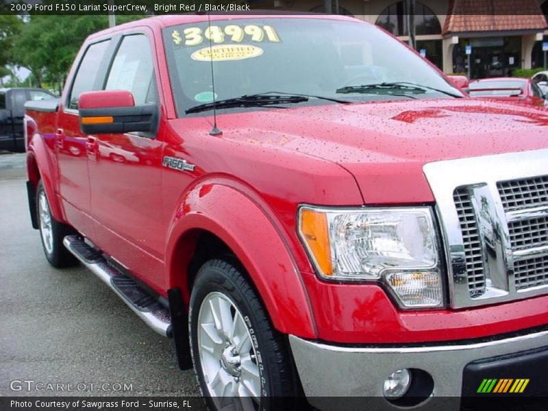 Bright Red / Black/Black 2009 Ford F150 Lariat SuperCrew