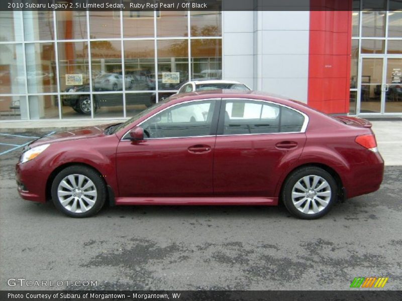Ruby Red Pearl / Off Black 2010 Subaru Legacy 2.5i Limited Sedan