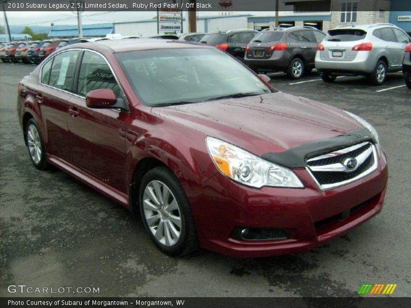 Ruby Red Pearl / Off Black 2010 Subaru Legacy 2.5i Limited Sedan