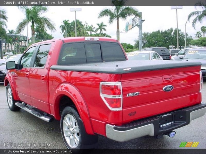 Bright Red / Black/Black 2009 Ford F150 Lariat SuperCrew