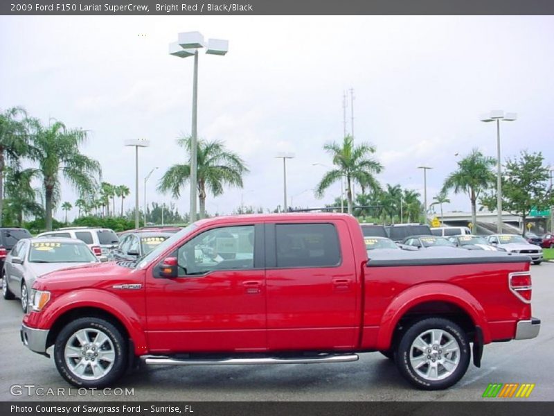 Bright Red / Black/Black 2009 Ford F150 Lariat SuperCrew