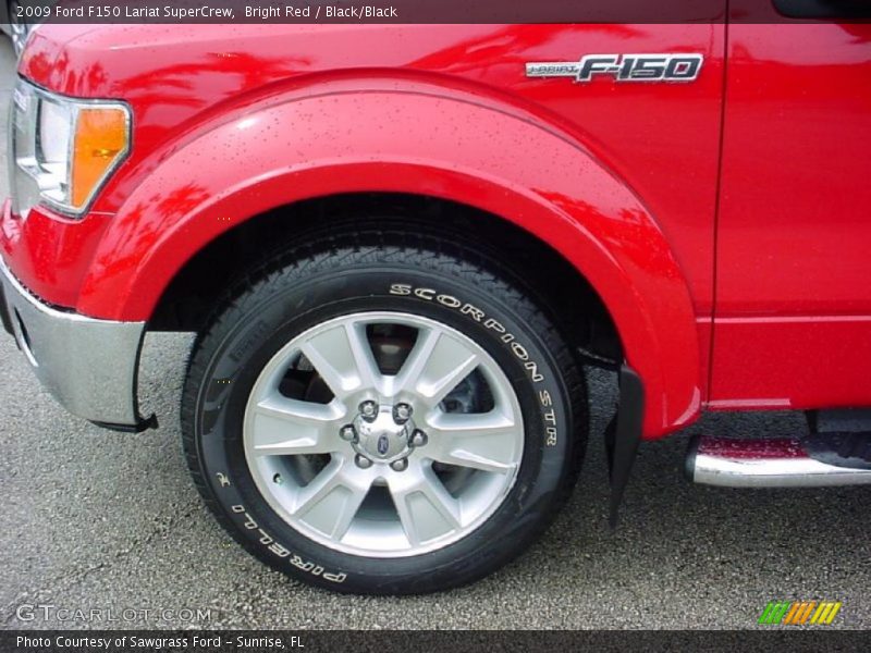 Bright Red / Black/Black 2009 Ford F150 Lariat SuperCrew