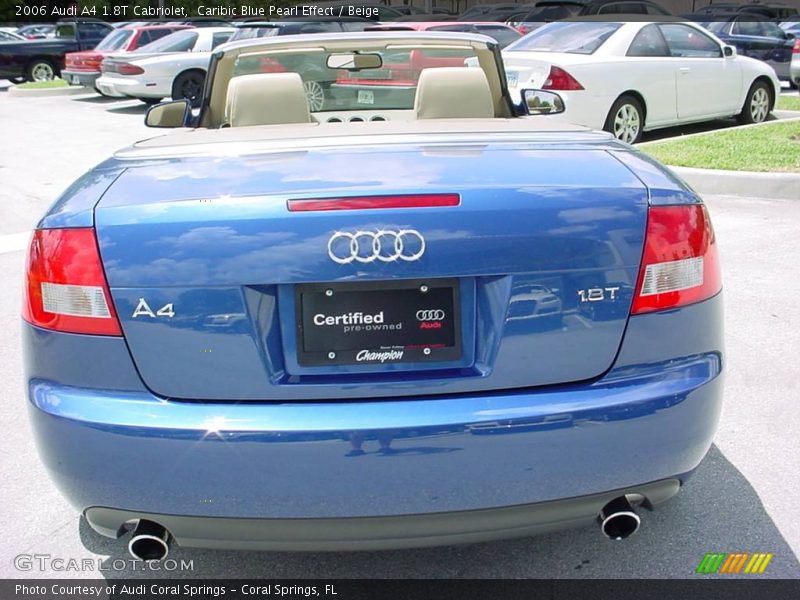 Caribic Blue Pearl Effect / Beige 2006 Audi A4 1.8T Cabriolet