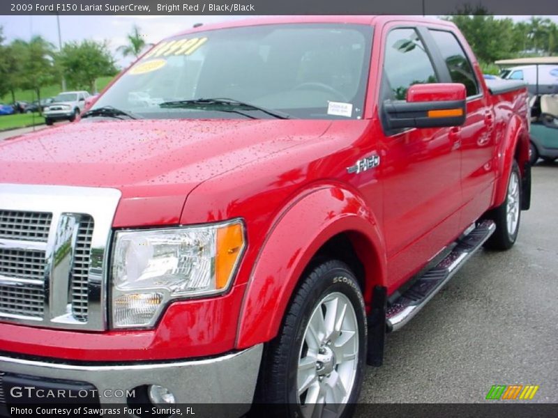 Bright Red / Black/Black 2009 Ford F150 Lariat SuperCrew