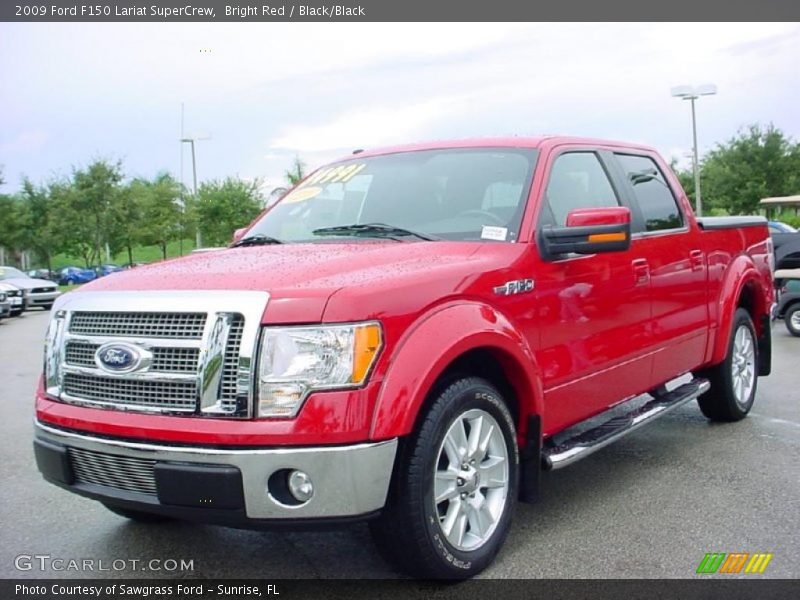 Bright Red / Black/Black 2009 Ford F150 Lariat SuperCrew