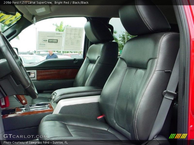 Bright Red / Black/Black 2009 Ford F150 Lariat SuperCrew