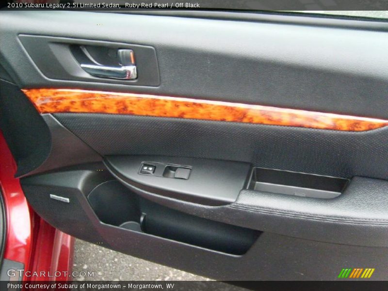 Ruby Red Pearl / Off Black 2010 Subaru Legacy 2.5i Limited Sedan