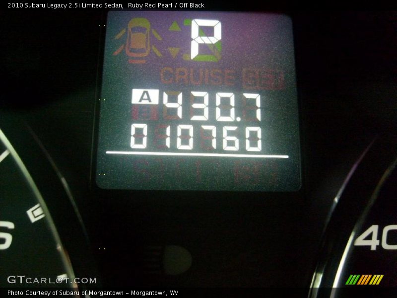 Ruby Red Pearl / Off Black 2010 Subaru Legacy 2.5i Limited Sedan