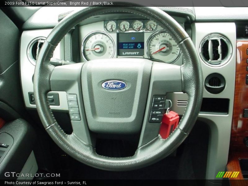 Bright Red / Black/Black 2009 Ford F150 Lariat SuperCrew