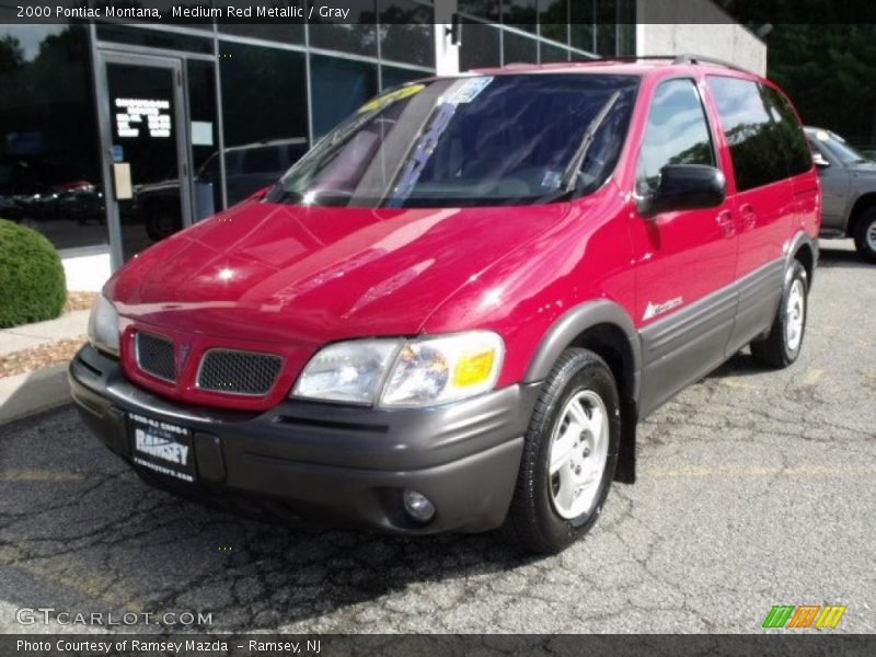 Medium Red Metallic / Gray 2000 Pontiac Montana