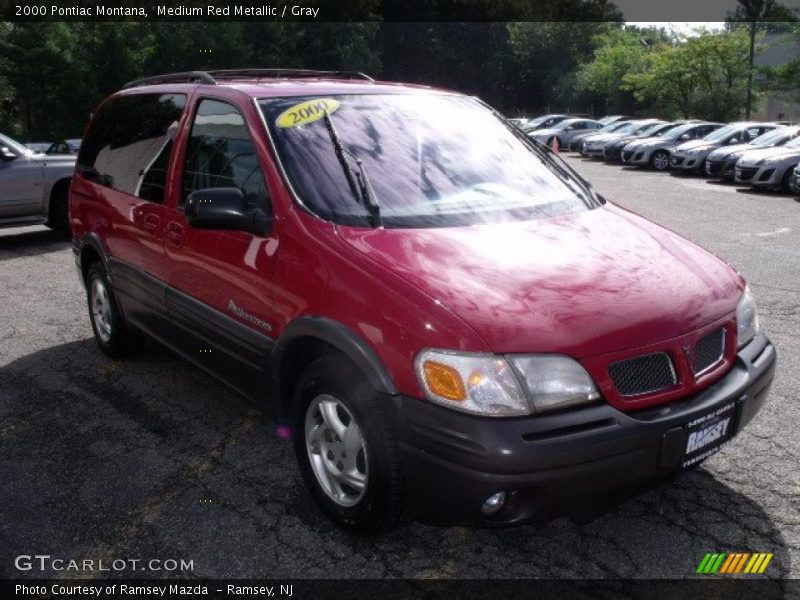 Medium Red Metallic / Gray 2000 Pontiac Montana