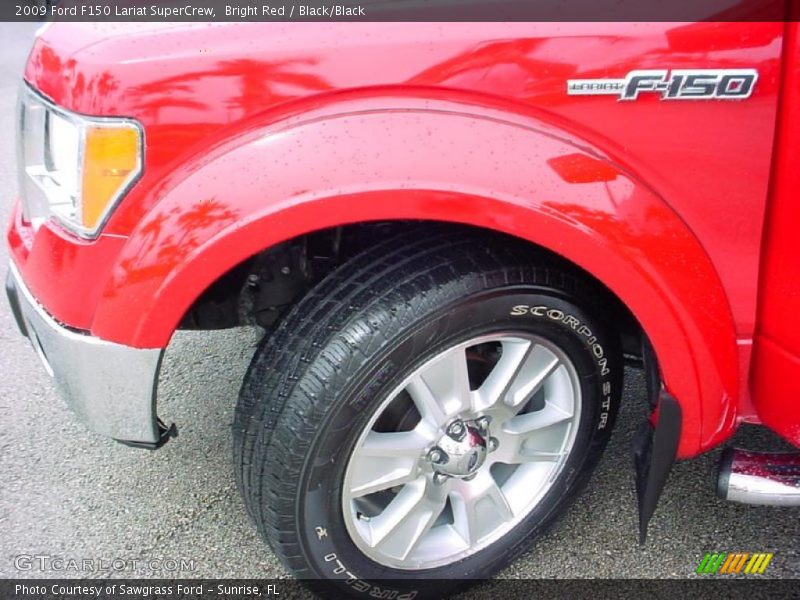 Bright Red / Black/Black 2009 Ford F150 Lariat SuperCrew