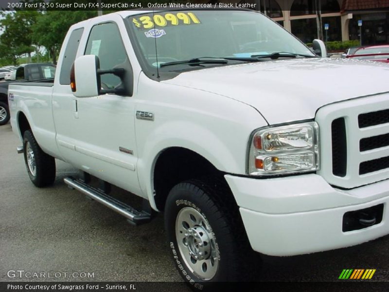 Oxford White Clearcoat / Black Leather 2007 Ford F250 Super Duty FX4 SuperCab 4x4