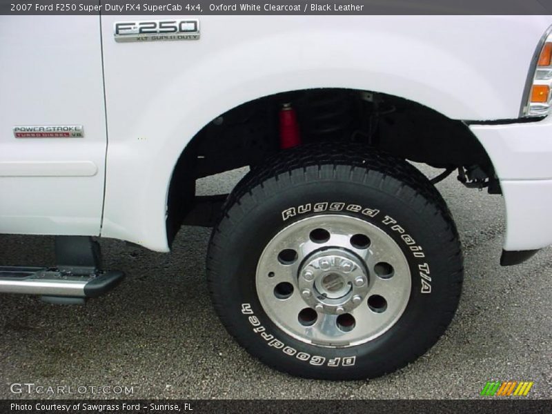 Oxford White Clearcoat / Black Leather 2007 Ford F250 Super Duty FX4 SuperCab 4x4