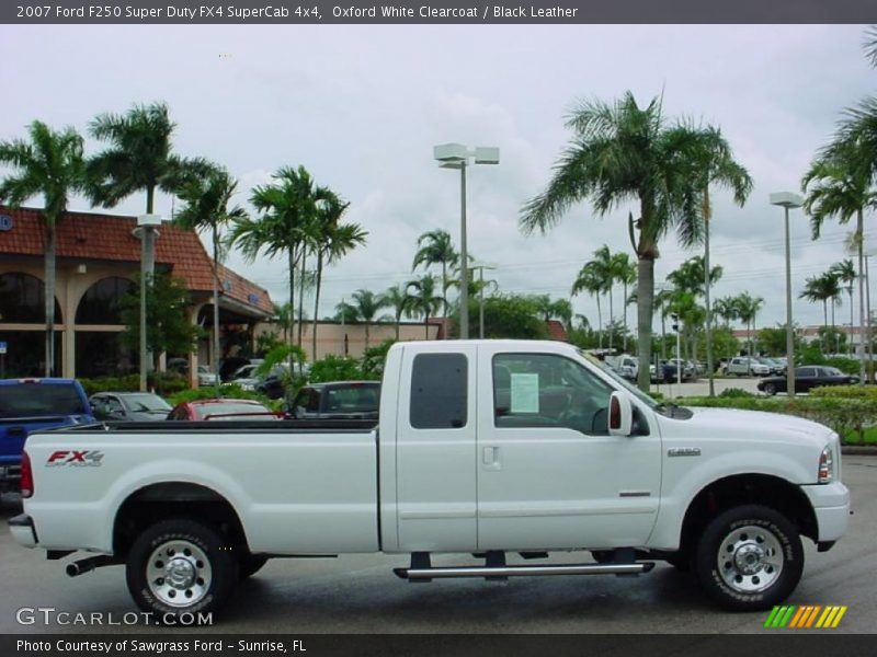 Oxford White Clearcoat / Black Leather 2007 Ford F250 Super Duty FX4 SuperCab 4x4