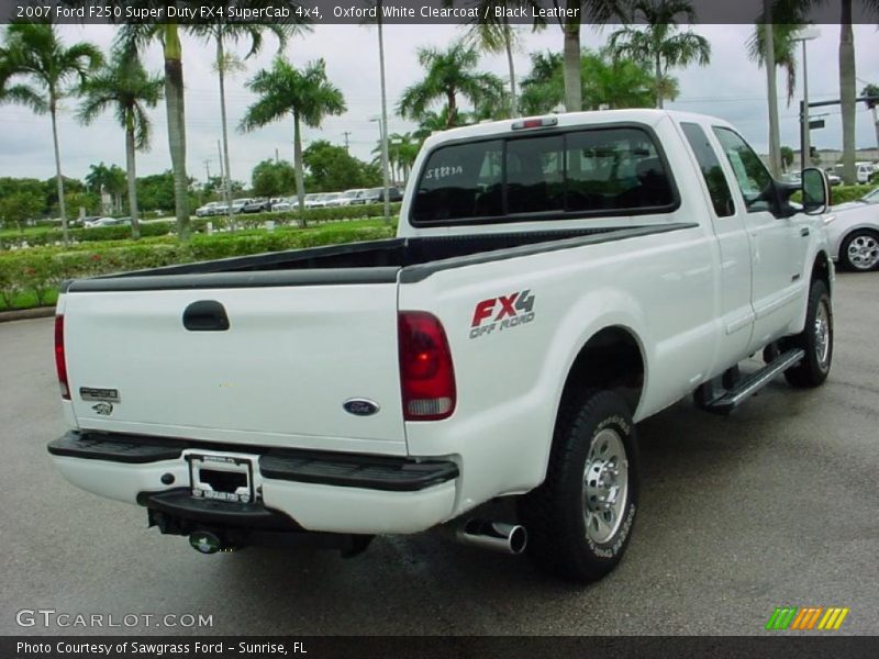 Oxford White Clearcoat / Black Leather 2007 Ford F250 Super Duty FX4 SuperCab 4x4