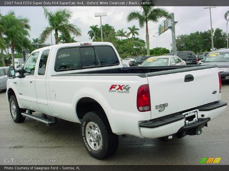 Oxford White Clearcoat / Black Leather 2007 Ford F250 Super Duty FX4 SuperCab 4x4