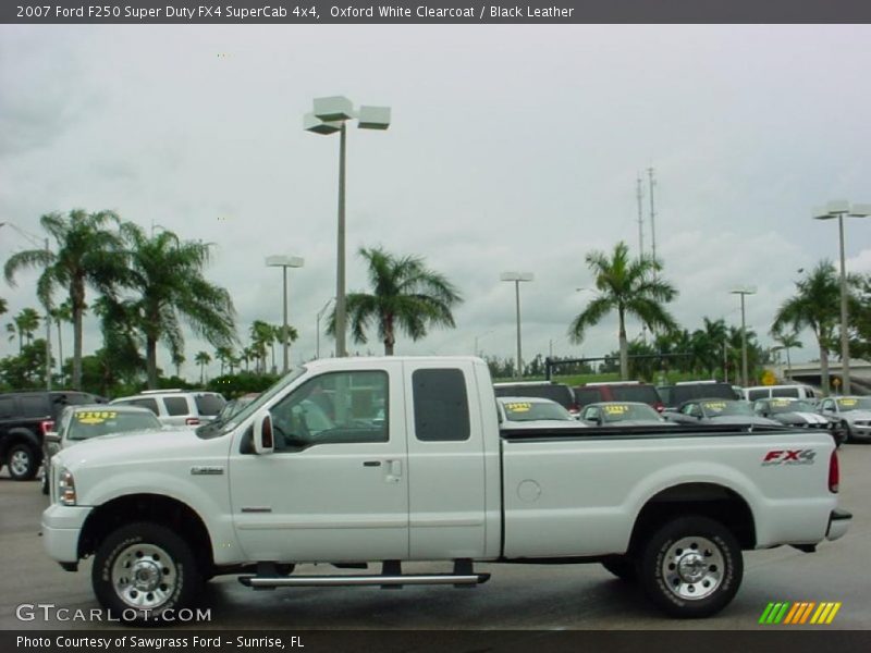 Oxford White Clearcoat / Black Leather 2007 Ford F250 Super Duty FX4 SuperCab 4x4