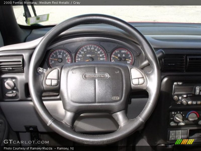 Medium Red Metallic / Gray 2000 Pontiac Montana