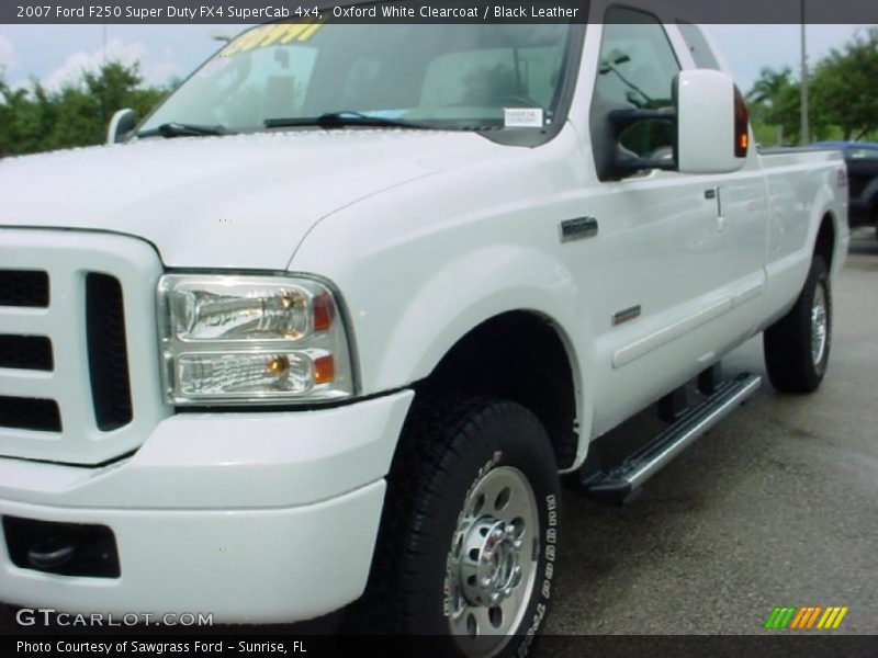 Oxford White Clearcoat / Black Leather 2007 Ford F250 Super Duty FX4 SuperCab 4x4