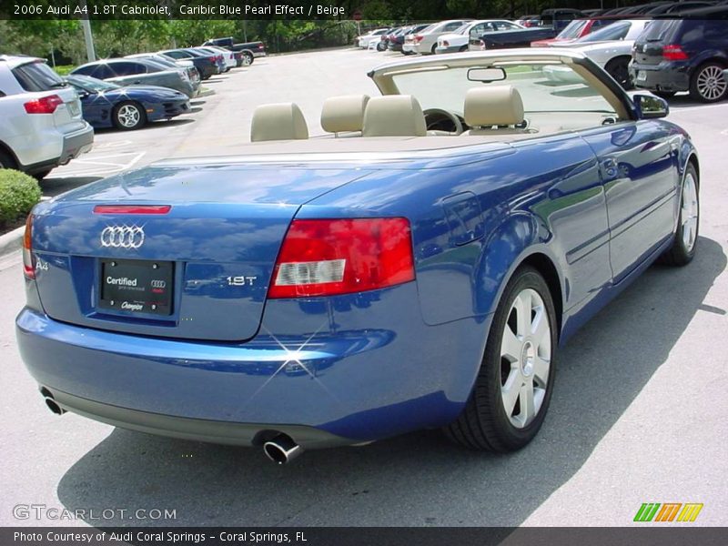 Caribic Blue Pearl Effect / Beige 2006 Audi A4 1.8T Cabriolet