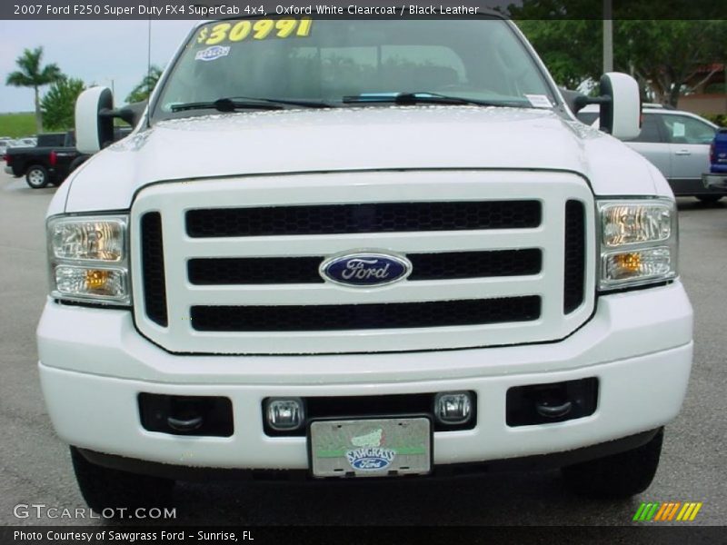 Oxford White Clearcoat / Black Leather 2007 Ford F250 Super Duty FX4 SuperCab 4x4