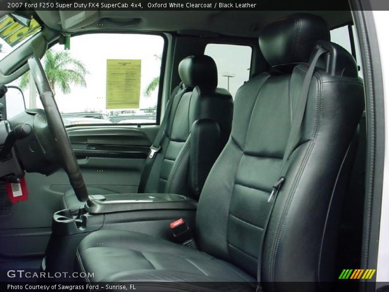 Oxford White Clearcoat / Black Leather 2007 Ford F250 Super Duty FX4 SuperCab 4x4