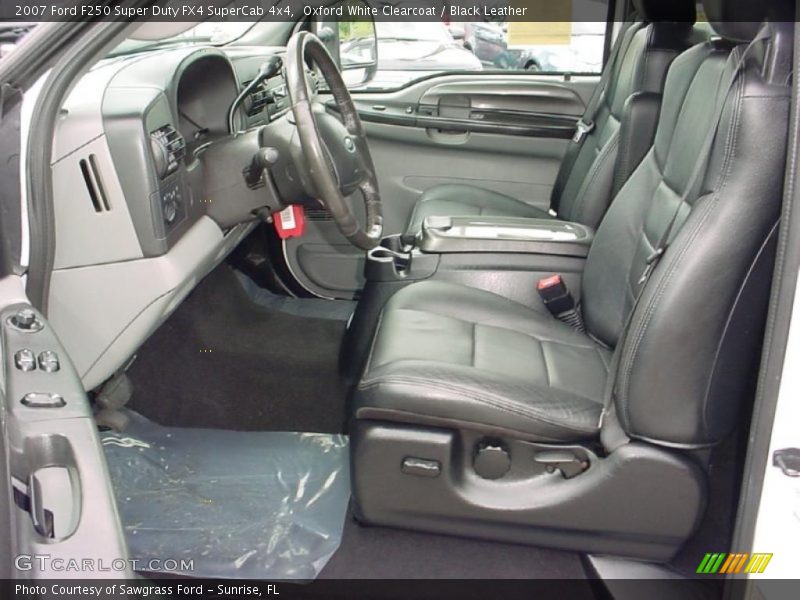 Oxford White Clearcoat / Black Leather 2007 Ford F250 Super Duty FX4 SuperCab 4x4