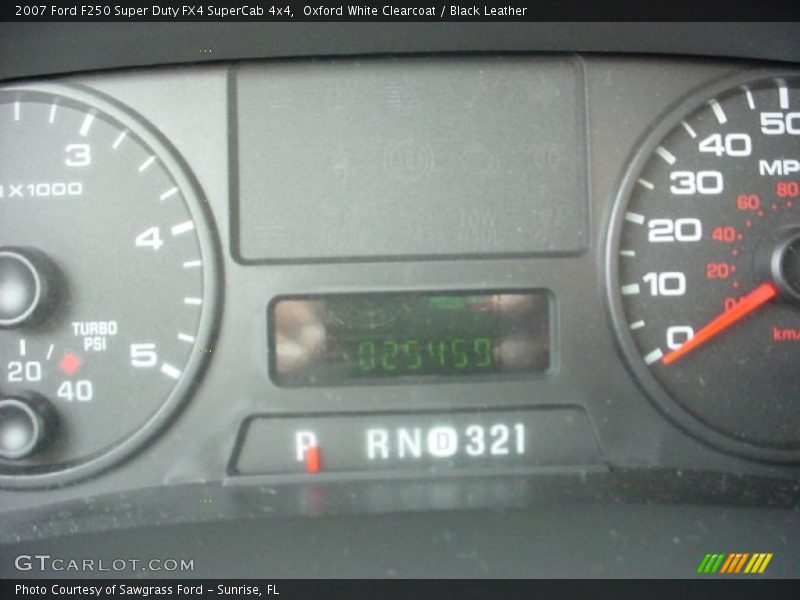 Oxford White Clearcoat / Black Leather 2007 Ford F250 Super Duty FX4 SuperCab 4x4
