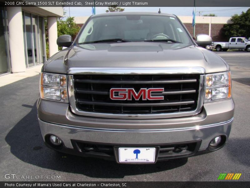 Steel Gray Metallic / Light Titanium 2008 GMC Sierra 1500 SLT Extended Cab