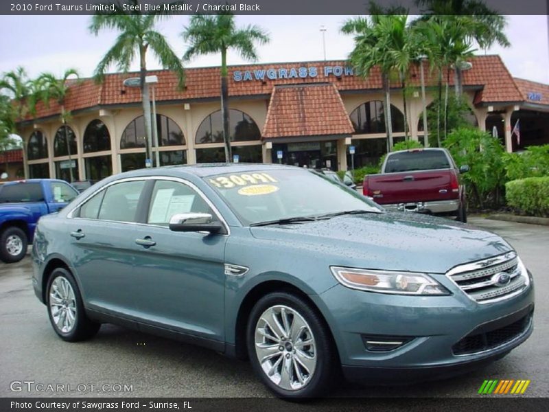 Steel Blue Metallic / Charcoal Black 2010 Ford Taurus Limited