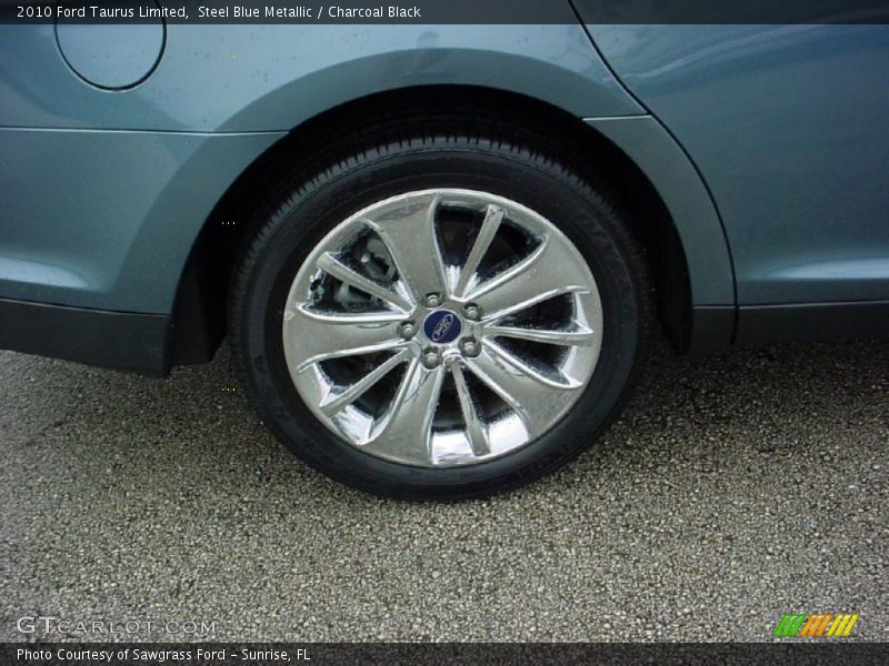 Steel Blue Metallic / Charcoal Black 2010 Ford Taurus Limited