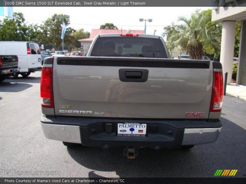 Steel Gray Metallic / Light Titanium 2008 GMC Sierra 1500 SLT Extended Cab