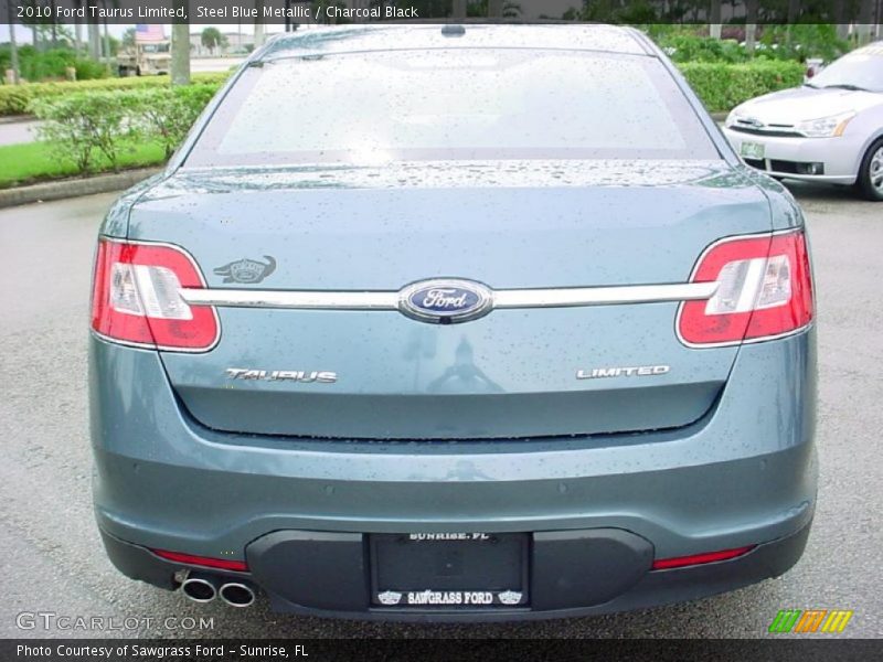 Steel Blue Metallic / Charcoal Black 2010 Ford Taurus Limited