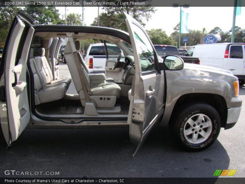 Steel Gray Metallic / Light Titanium 2008 GMC Sierra 1500 SLT Extended Cab