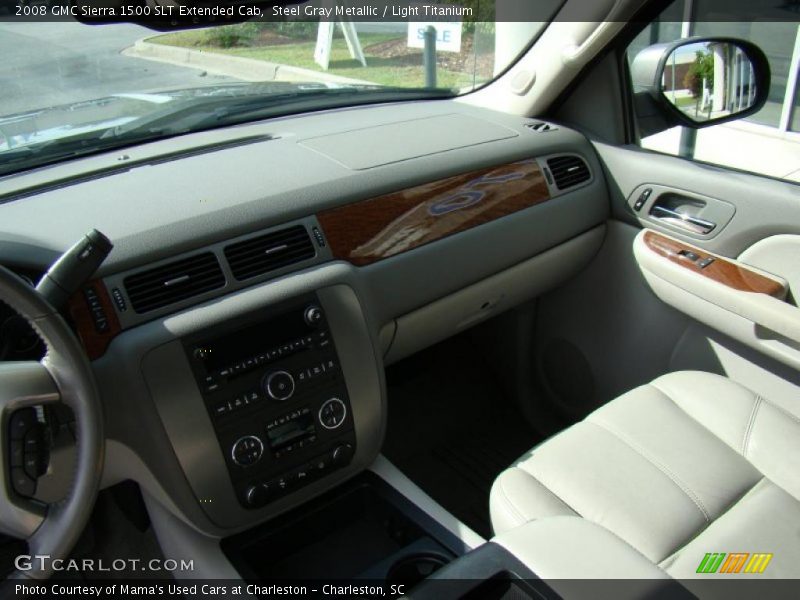 Steel Gray Metallic / Light Titanium 2008 GMC Sierra 1500 SLT Extended Cab