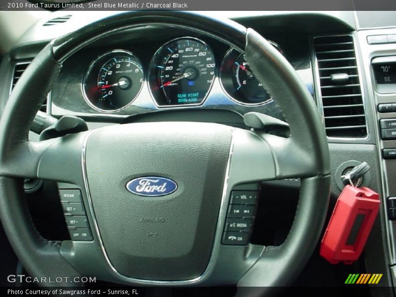 Steel Blue Metallic / Charcoal Black 2010 Ford Taurus Limited