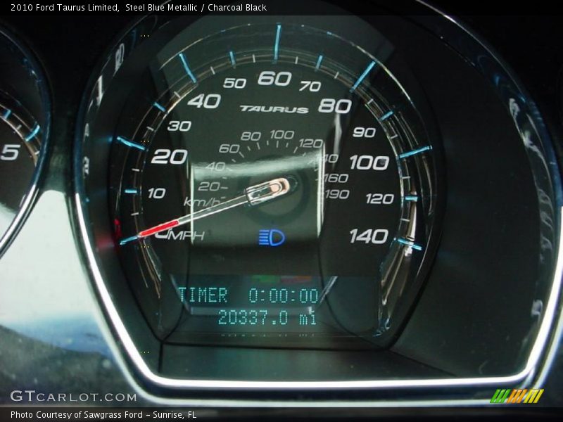 Steel Blue Metallic / Charcoal Black 2010 Ford Taurus Limited