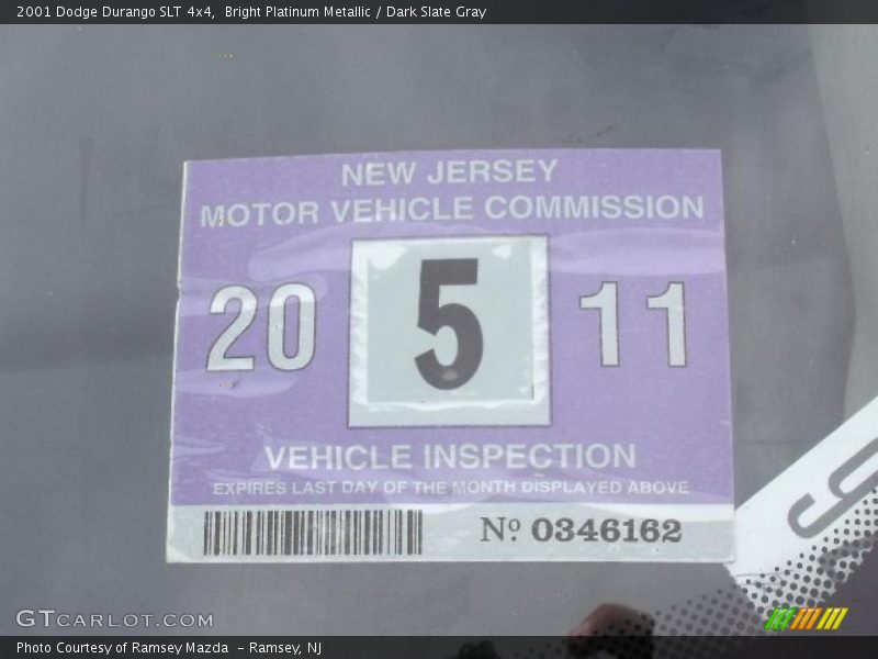 Bright Platinum Metallic / Dark Slate Gray 2001 Dodge Durango SLT 4x4