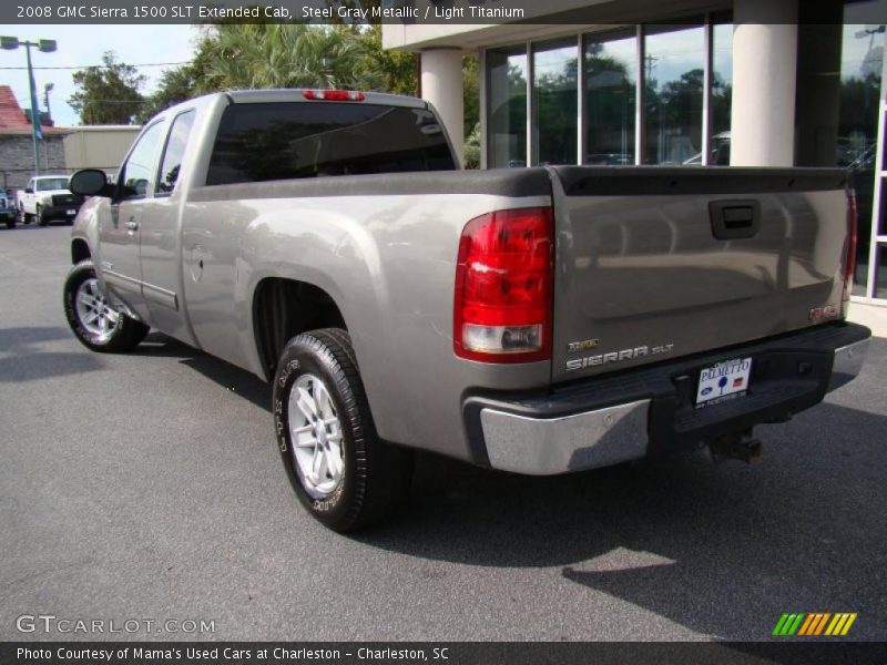 Steel Gray Metallic / Light Titanium 2008 GMC Sierra 1500 SLT Extended Cab