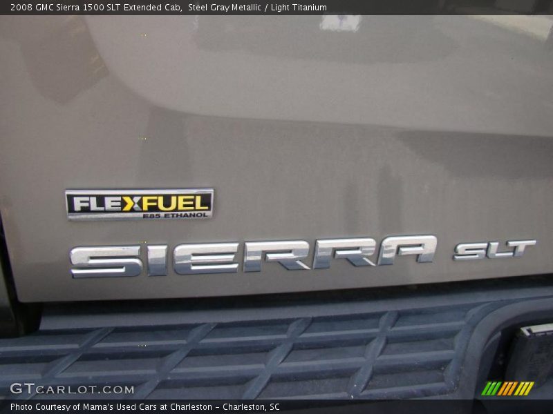 Steel Gray Metallic / Light Titanium 2008 GMC Sierra 1500 SLT Extended Cab