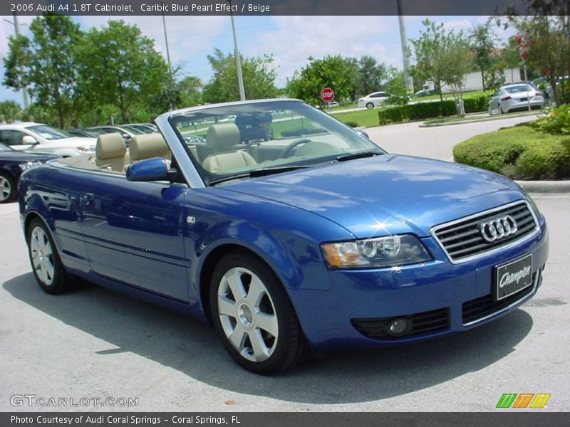 Caribic Blue Pearl Effect / Beige 2006 Audi A4 1.8T Cabriolet
