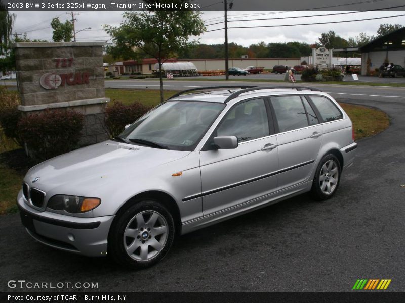 Titanium Silver Metallic / Black 2003 BMW 3 Series 325xi Wagon