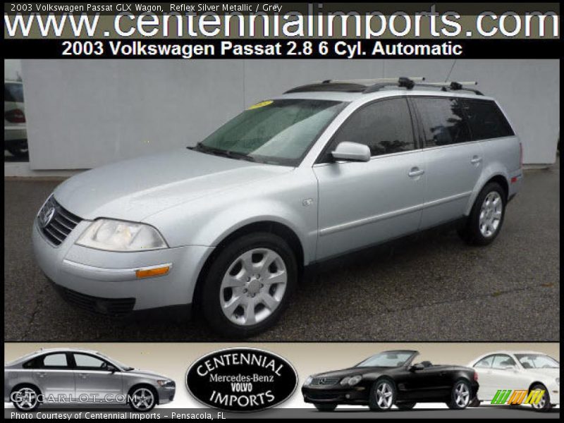 Reflex Silver Metallic / Grey 2003 Volkswagen Passat GLX Wagon