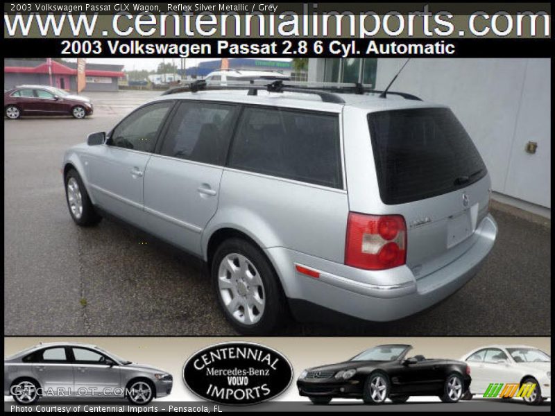 Reflex Silver Metallic / Grey 2003 Volkswagen Passat GLX Wagon