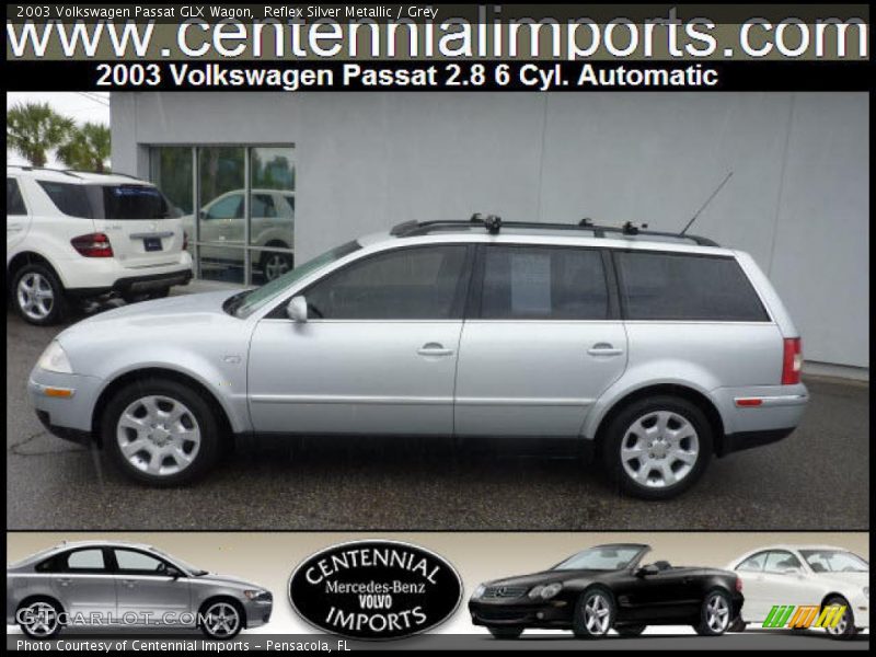 Reflex Silver Metallic / Grey 2003 Volkswagen Passat GLX Wagon