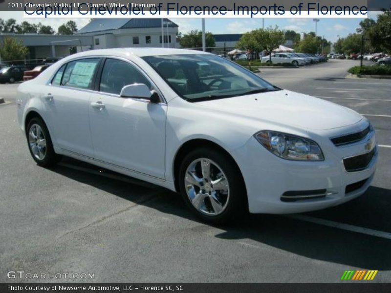 Summit White / Titanium 2011 Chevrolet Malibu LT