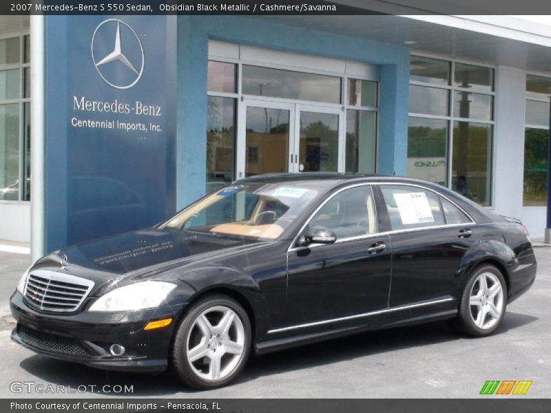 Obsidian Black Metallic / Cashmere/Savanna 2007 Mercedes-Benz S 550 Sedan