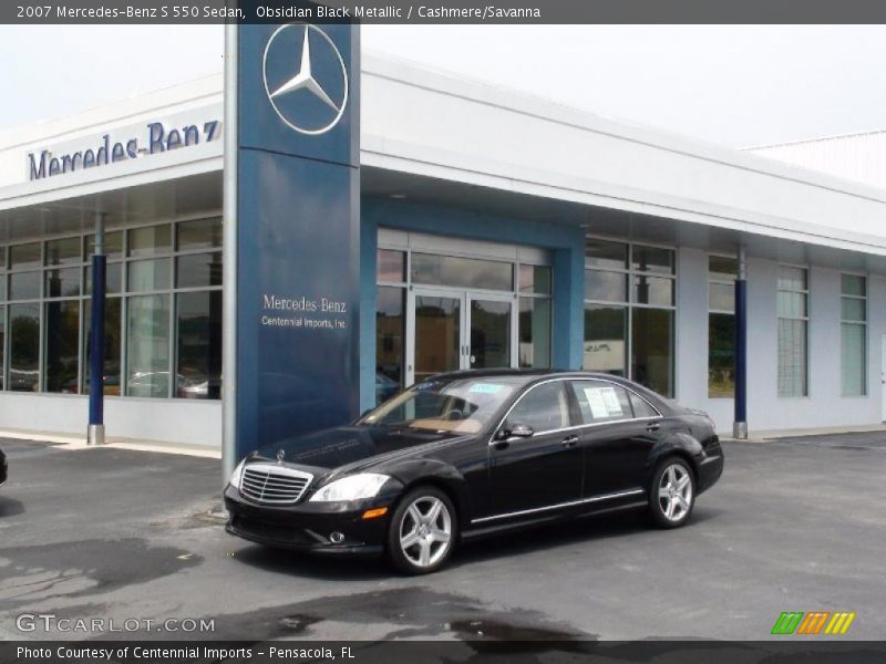 Obsidian Black Metallic / Cashmere/Savanna 2007 Mercedes-Benz S 550 Sedan