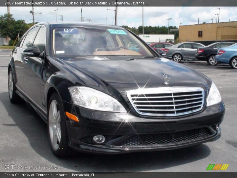 Obsidian Black Metallic / Cashmere/Savanna 2007 Mercedes-Benz S 550 Sedan